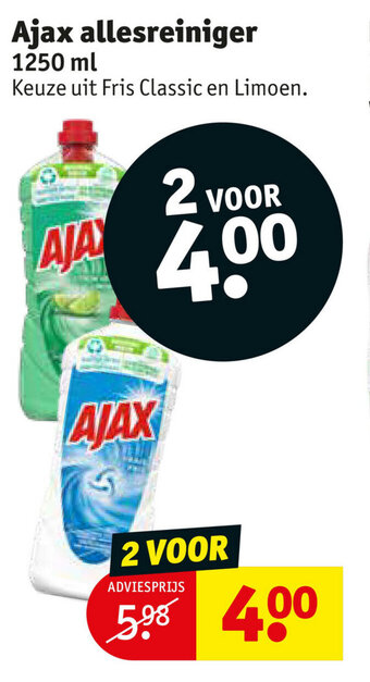 Kruidvat Ajax allesreiniger aanbieding