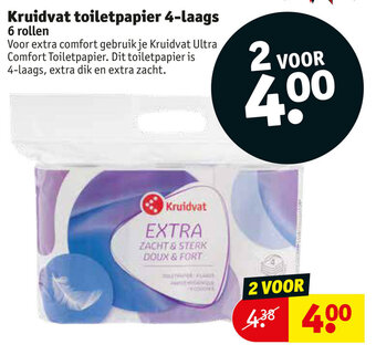 Kruidvat Toiletpapier 4-laags aanbieding