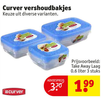 Kruidvat Curver vershoudbakjes aanbieding