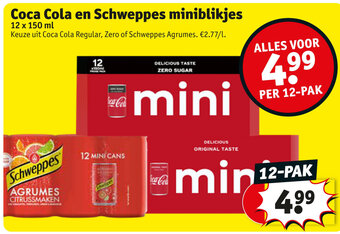 Coca Cola en Schweppes miniblikjes