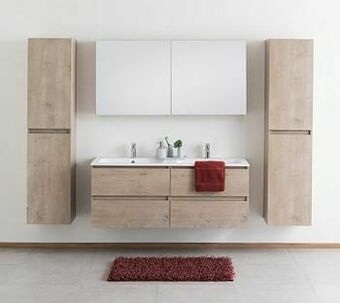 Zelfbouwmarkt Badkamermeubel Tony Eik Look 1400mm Wast Mat aanbieding