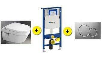Zelfbouwmarkt Toiletset Omnia Archi Wit Incl Wc-bril+ Inbouwres Up320+ Drukpl Chroom aanbieding
