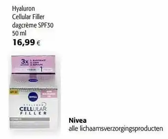 Colruyt Nivea hyaluron cellular filler dagcrème spf30 aanbieding