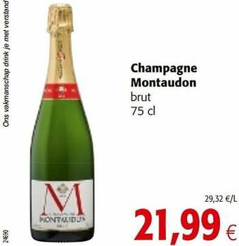 Colruyt Champagne montaudon brut aanbieding