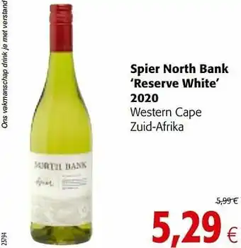 Colruyt Spier north bank reserve white 2020 western cape zuid-afrika aanbieding