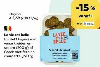Bio Planet La vie est belle falafel original aanbieding