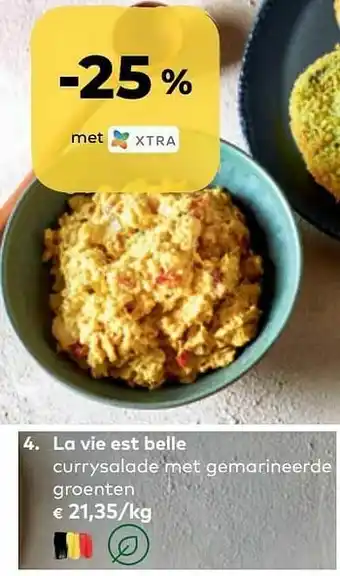 Bio Planet La vie est belle currysalade met gemarineerde groenten aanbieding