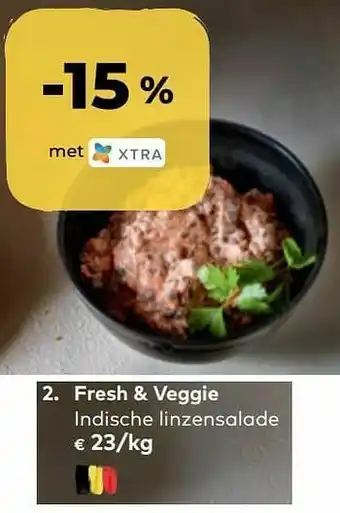 Bio Planet Fresh + veggie indische linzensalade aanbieding
