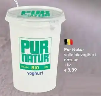 Bio Planet Pur natur volle bioyoghurt natuur aanbieding