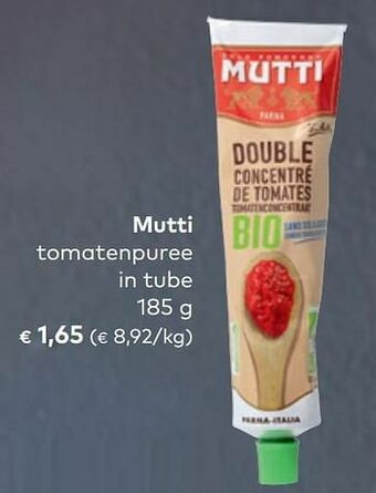 Bio Planet Mutti tomatenpuree in tube aanbieding