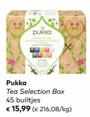 Bio Planet Pukka tea selection box aanbieding