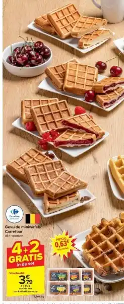 Carrefour Gevulde miniwafels Carrefour aanbieding