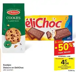 Carrefour Koekjes Delacre en DéliChoc aanbieding