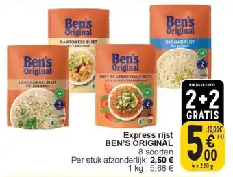 Cora Express rijst BEN’S ORIGINAL aanbieding