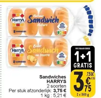 Cora Sandwiches HARRYS aanbieding