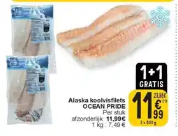 Cora Alaska koolvisfi lets OCEAN PRIDE aanbieding