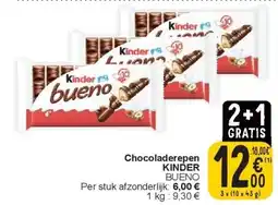 Cora Chocoladerepen KINDER aanbieding