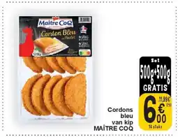 Cora Cordons bleu van kip MAÎTRE COQ aanbieding