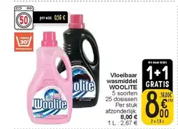 Cora Vloeibaar wasmiddel WOOLITE aanbieding