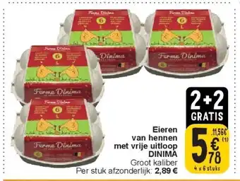 Cora Eieren van hennen met vrije uitloop DINIMA aanbieding