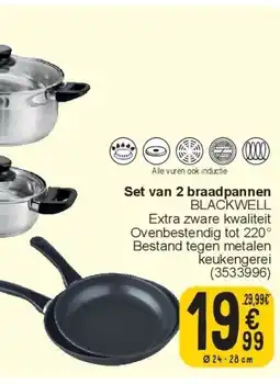 Cora Set van 2 braadpannen aanbieding
