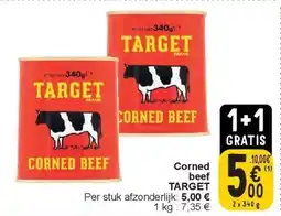 Cora Corned beef TARGET aanbieding