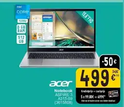Cora Notebook ASPIRE 3 A315-59 aanbieding