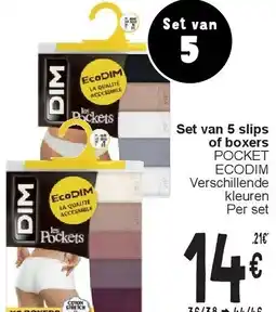 Cora Set van 5 slips of boxers aanbieding