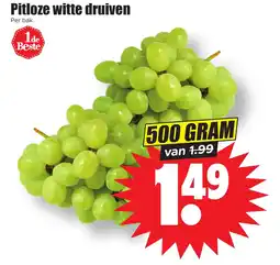 Dirk Pitloze witte druiven aanbieding