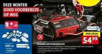 Lidl Ultimate speed acculader met starthulpfunctie aanbieding