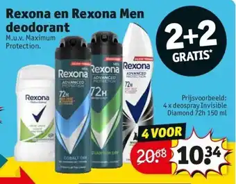 Kruidvat Rexona en Rexona Men deodorant aanbieding
