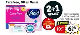 Kruidvat Carefree, OB en Vania aanbieding