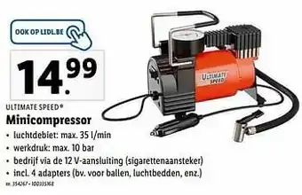 Lidl Ultimate speed minicompressor aanbieding
