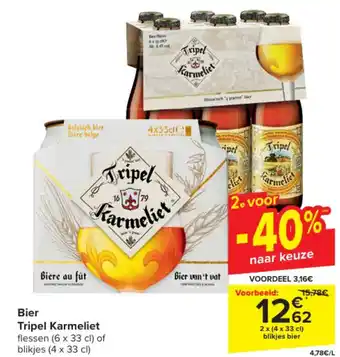 Carrefour Market Tripel karmeliet bier aanbieding