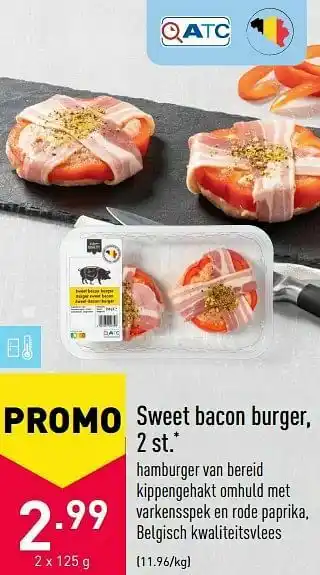 Sweet bacon burger