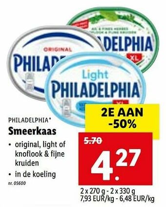 Lidl Smeerkaas aanbieding