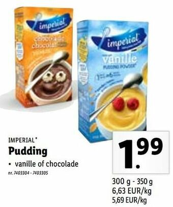 Lidl Pudding aanbieding
