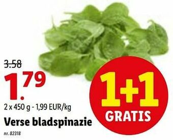 Lidl Verse bladspinazie aanbieding