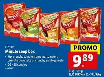 Lidl Minute soep box aanbieding