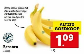 Lidl Bananen aanbieding