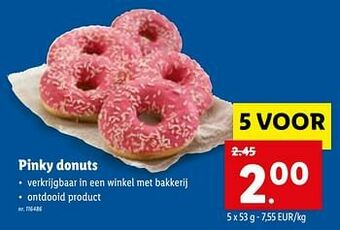 Lidl Pinky donuts aanbieding
