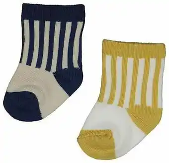 HEMA HEMA 2-pak Newborn Babysokken Met Bamboe Blauw (blauw) aanbieding