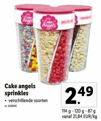 Lidl Cake angels sprinkles aanbieding