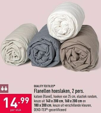 ALDI Flanellen hoeslaken aanbieding