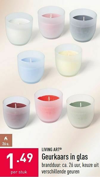 ALDI Geurkaars in glas aanbieding
