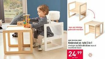 ALDI Kinderstoel en -tafel 2-in-1 aanbieding