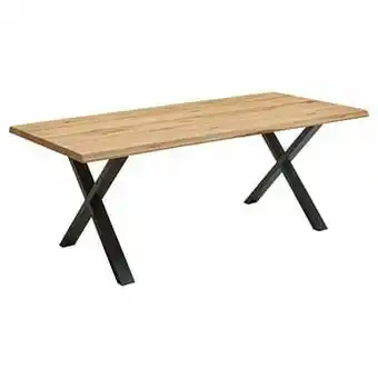 Kwantum Eettafel Turijn Naturel Eiken X-poot 200x95 aanbieding