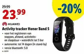 Lidl Huawei activity tracker honor band 5 aanbieding