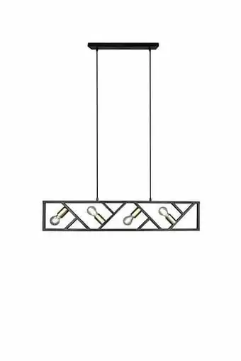 Vloerlamp Zwart Goud H150cm 4xe27 Excl. Lamp