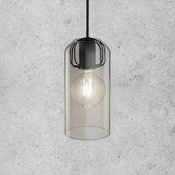 Hanglamp Nordlux Mat Zwart Met Klaar Glas Cilinder